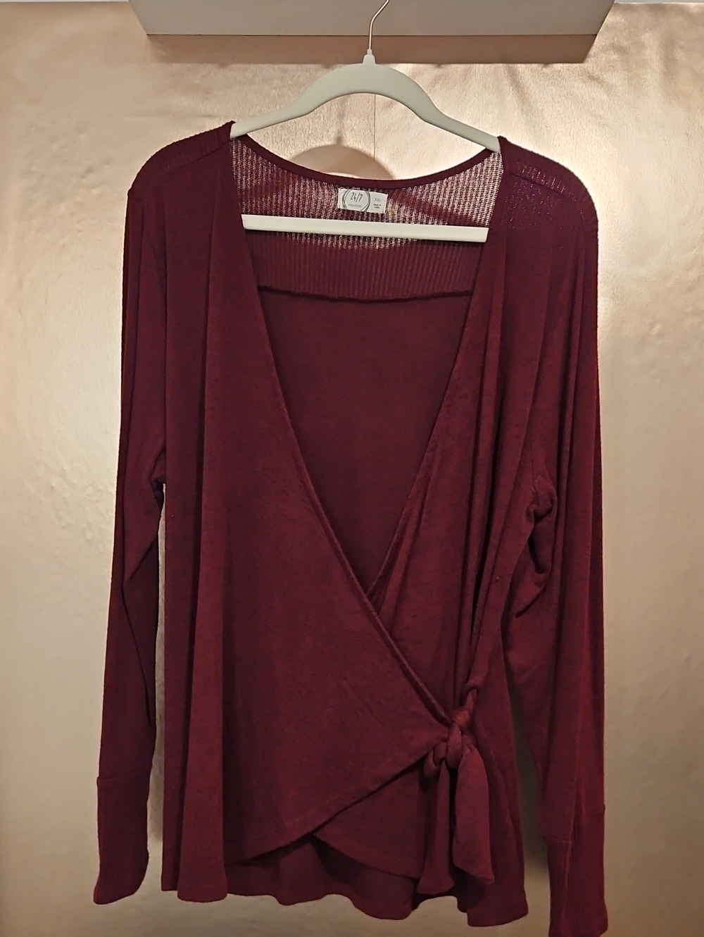 Maurices Burgundy Wrap Sweater